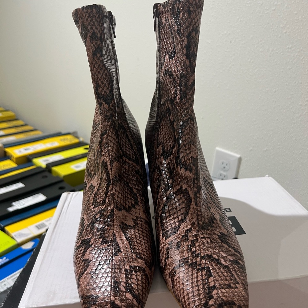 Steve Madden Snakeskin Patterned Ankle Boots